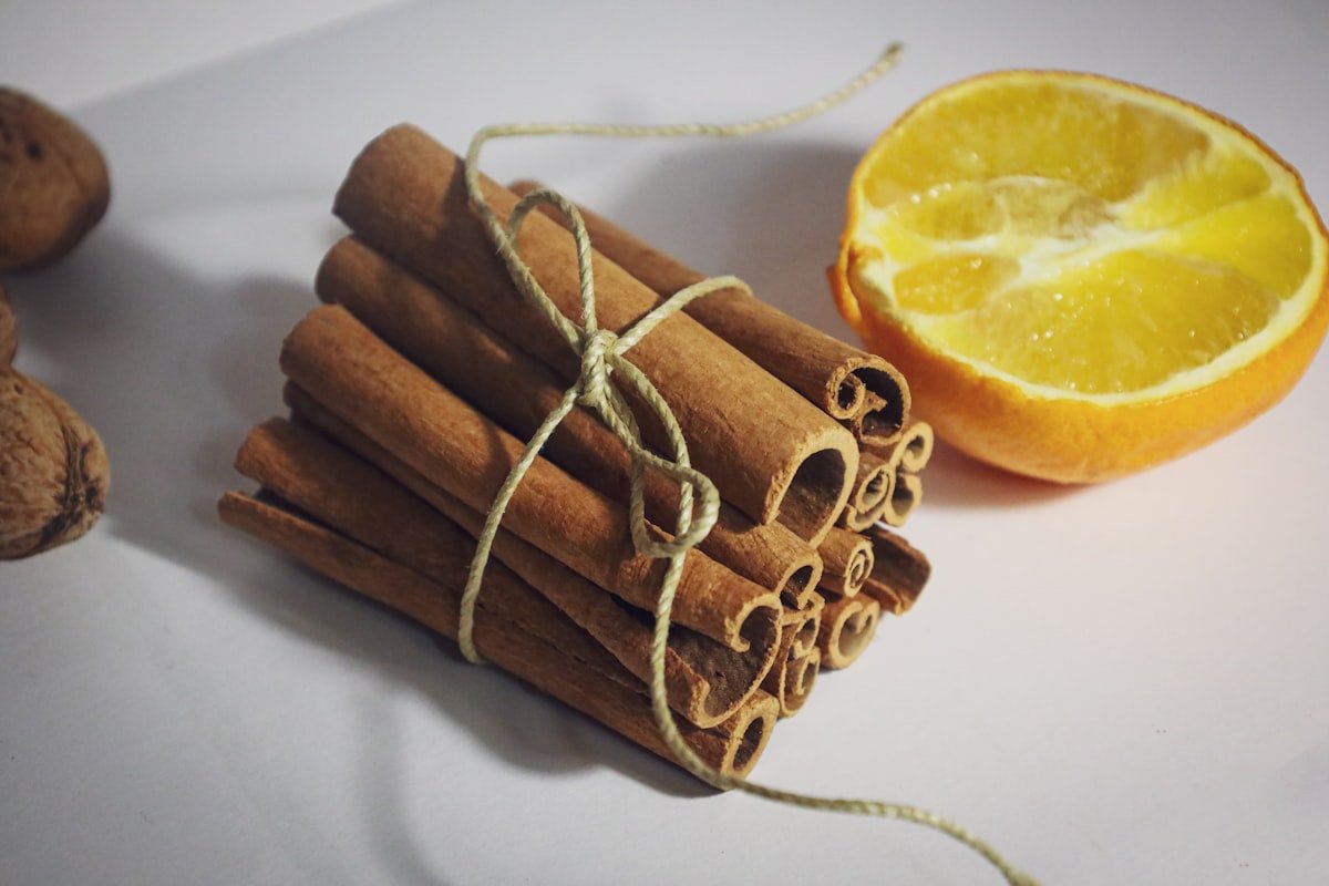 Cinnamon sticks and orange for a fall simmer pot
